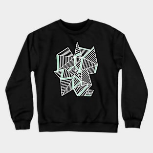 Abstract Lines Mint Crewneck Sweatshirt